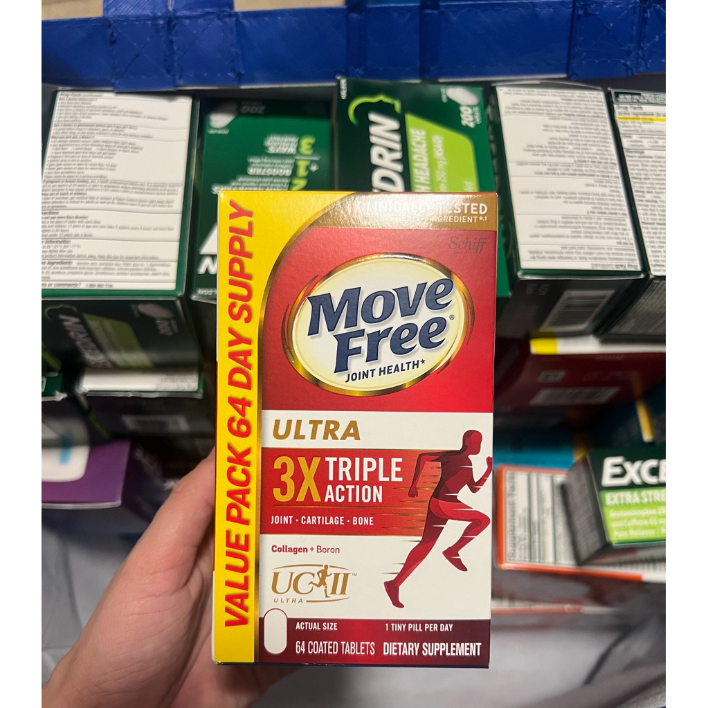 Viên uống Ultra 3x Triple Action Move Free Mỹ hỗ trợ xương khớp 64 viên/3X TripleAction 75TS