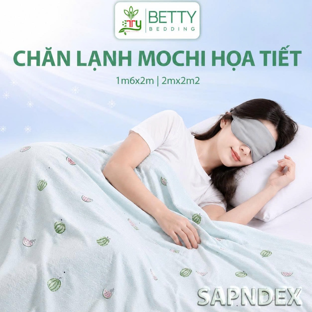 Chăn lạnh Mochi Betty Bedding, chần bông Microfiber, mền điều hòa nhiệt độ mát lạnh