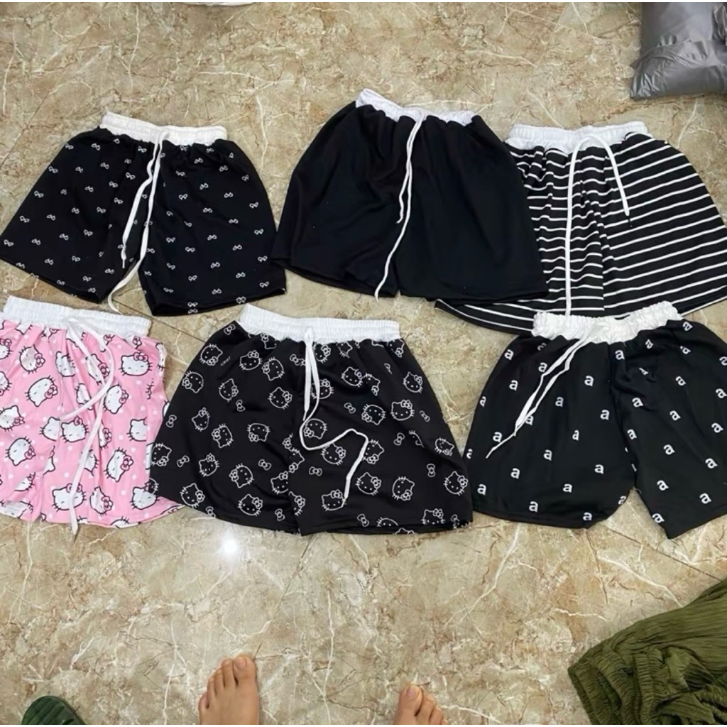 Nhiều mẫu quần đùi short nữ  in hình cạp chun rút
