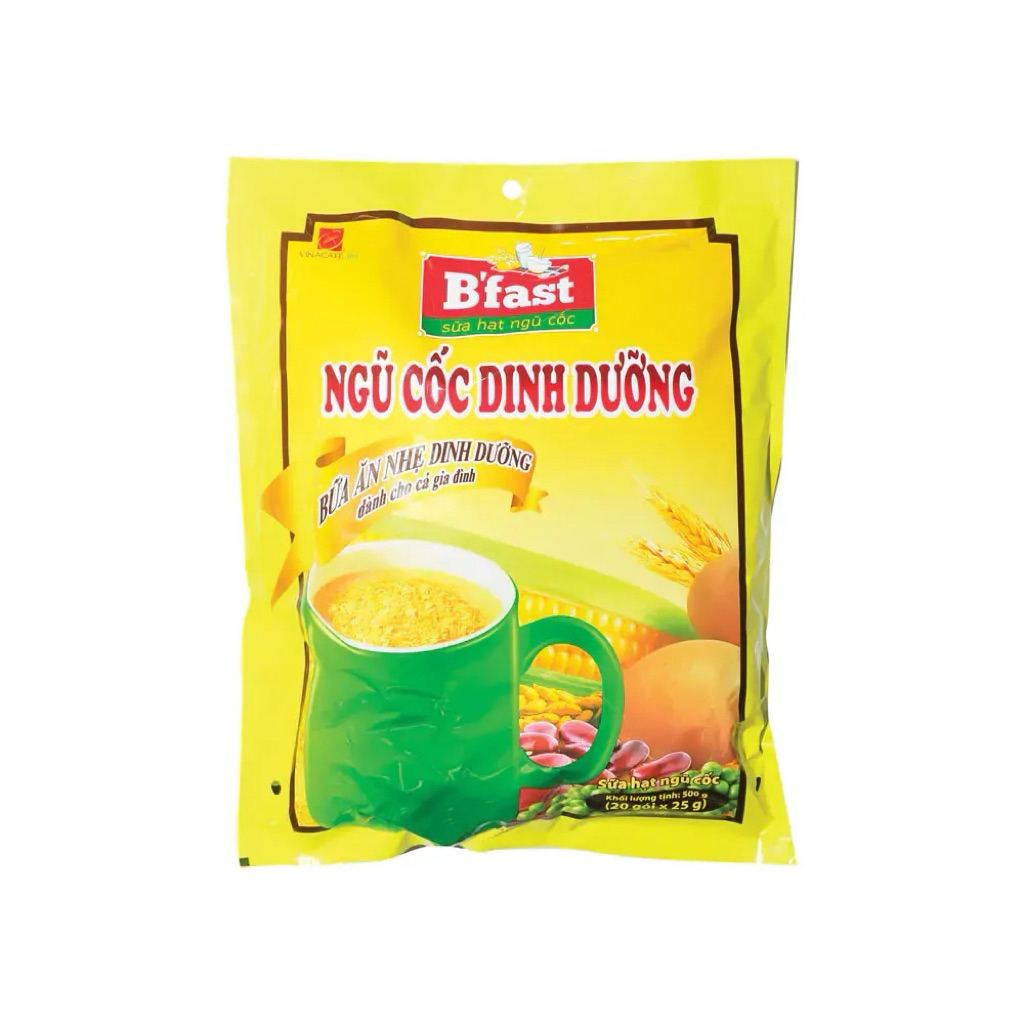 Bột ngũ cốc Bfast dinh dưỡng, túi 20 gói, 25g