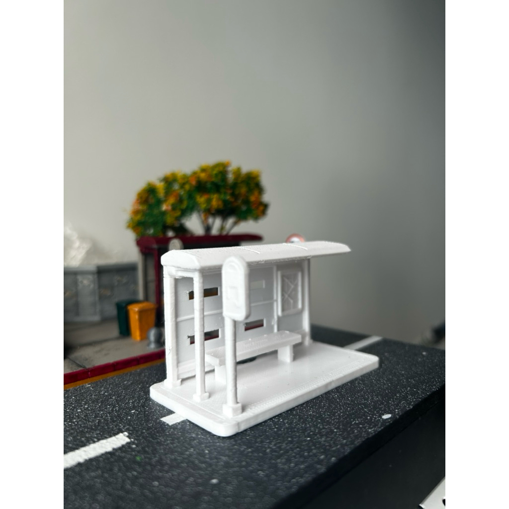 Trạm Bus trang trí diorama 1/64 - phụ kiện trang trí diorama 1/64 - phụ kiện trưng bày xe mô hình 1/