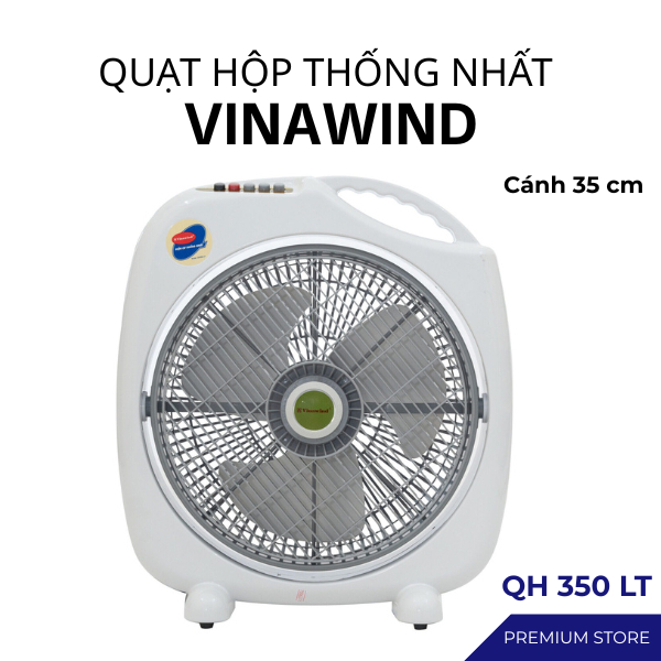 Quạt Hộp Vinawind Cánh 350-LP (QH350-LP) - Điện Cơ Thống Nhất Chính Hãng, 3 Tốc Độ Gió, Tự Ngắt Khi 