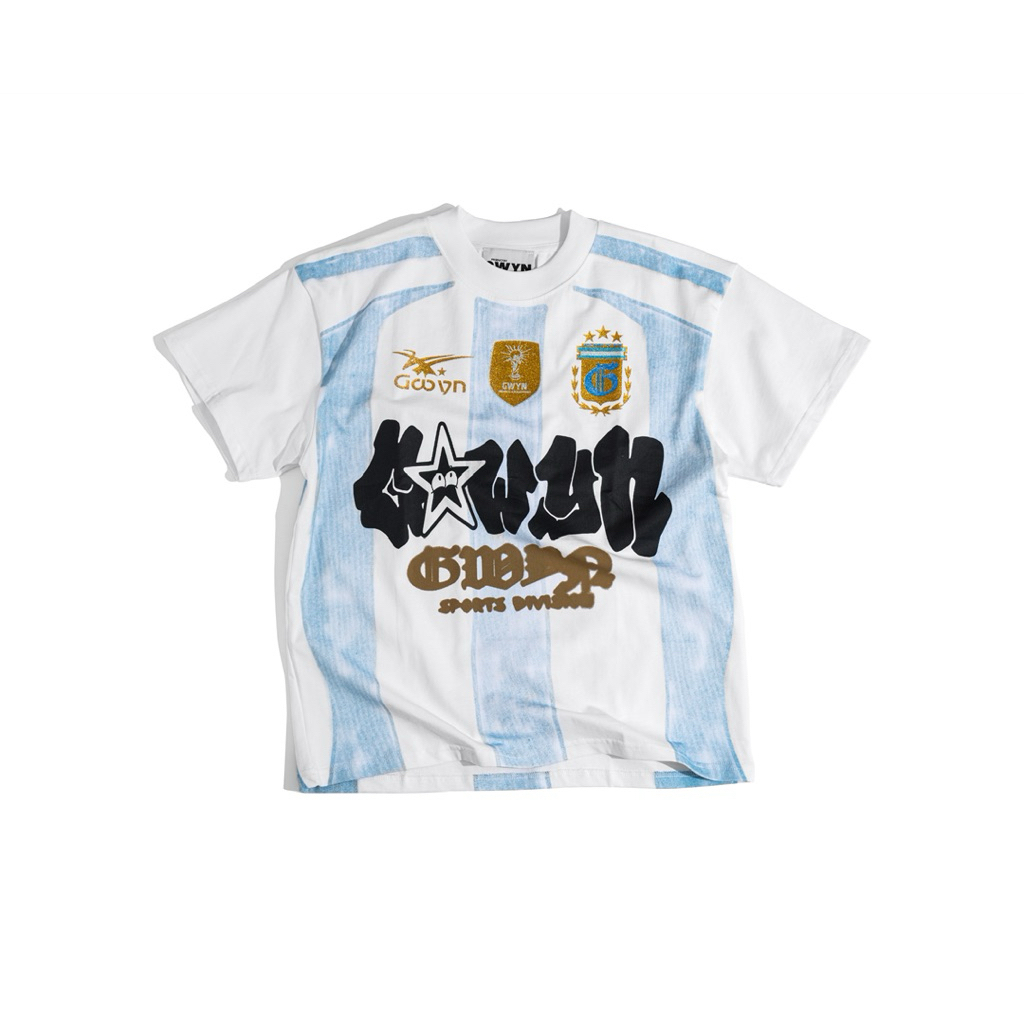 GWYN Áo thun nam nữ GRAPHIC FOOTBALL ARG PRINT T-SHIRT