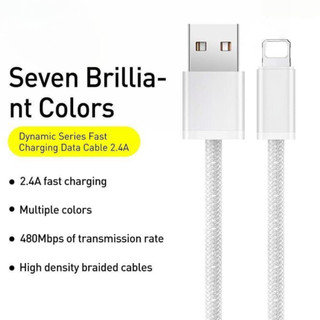 Cáp sạc nhanh Baseus dynamic USB to L 2.4A- hàng chính hãng