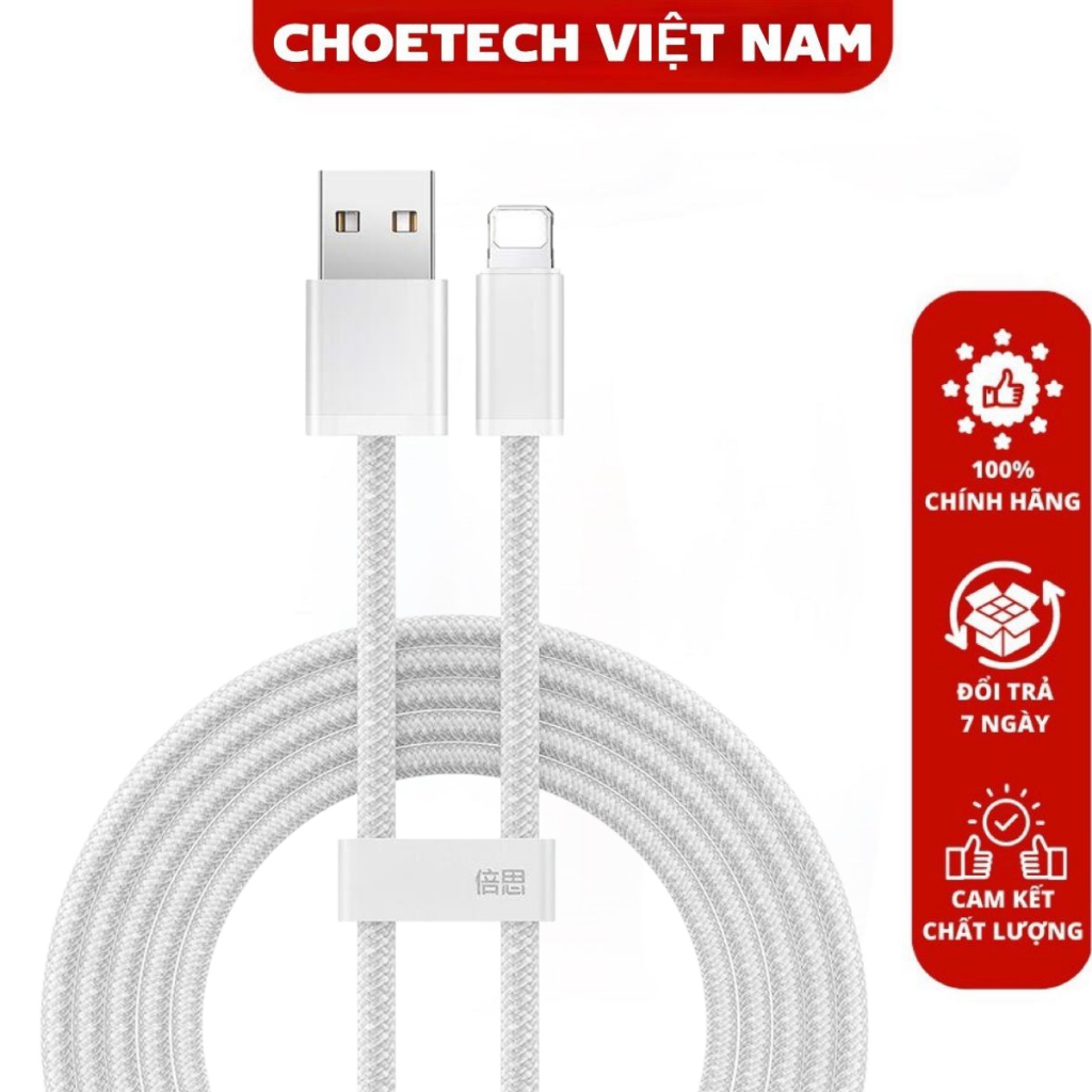 Cáp sạc nhanh Baseus dynamic USB to L 2.4A- hàng chính hãng