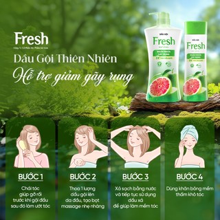 Dầu Gội FRESH Thiên Nhiên Giúp Tóc Chắc Khỏe Mềm Mượt 650g/chai