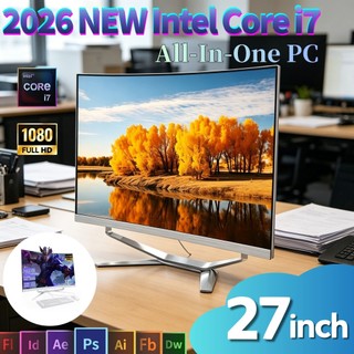 [Mới 27 inch]All-in-One PC Intel Core i7 4700HQ với Bluetooth/Windows 11/MS Office/RAM 16GB+SSD 512GB Bảo hành 2 năm