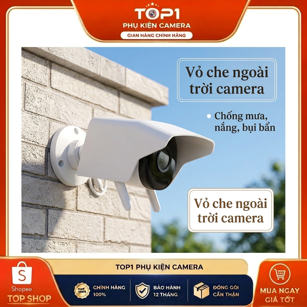 Vỏ Che Camera Ngoài Trời, Nhựa Cao Cấp SIÊU BỀN, Mái che camera ngoài trời chuyên camera imou