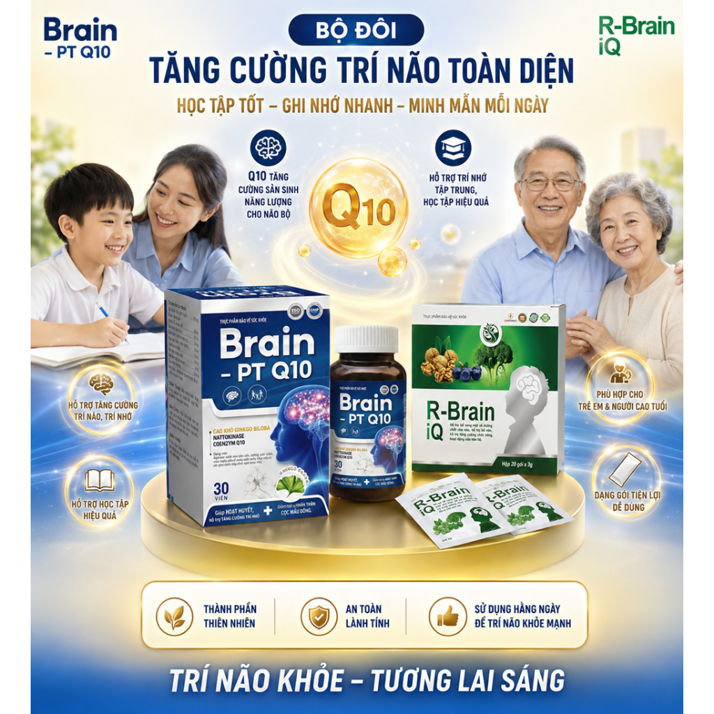 R-BRAIN IQ cốm bổ trí não trẻ em tăng IQ/EQ,bổ sung DHA hỗ trợ thông minh,tiếp thu nhanh (G R Brain 