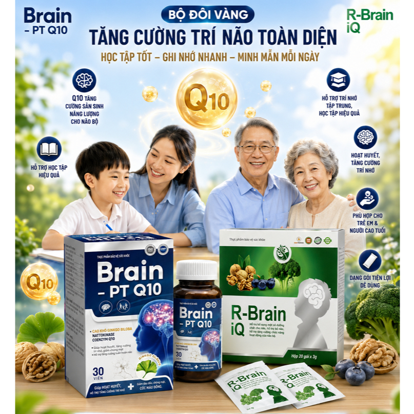 Cốm sữa trí não R-Brain IQ - Bổ Sung DHA, Các Vitamin Hỗ Trợ Phát Triển Não Bộ Cho Trẻ (g-brain)