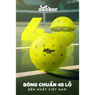 [hộp 3 quả] Bóng pickleball chuẩn thi đấu Zocker chính hãng - Zocker fivestar,zocker zk48