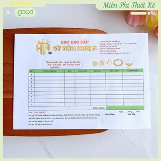 Hóa đơn tiệm vàng A5 1 liên 2 liên in theo yêu cầu giấy dày đẹp in nhanh lấy gấp trong ngày thiết kế miễn phí giá xưởng