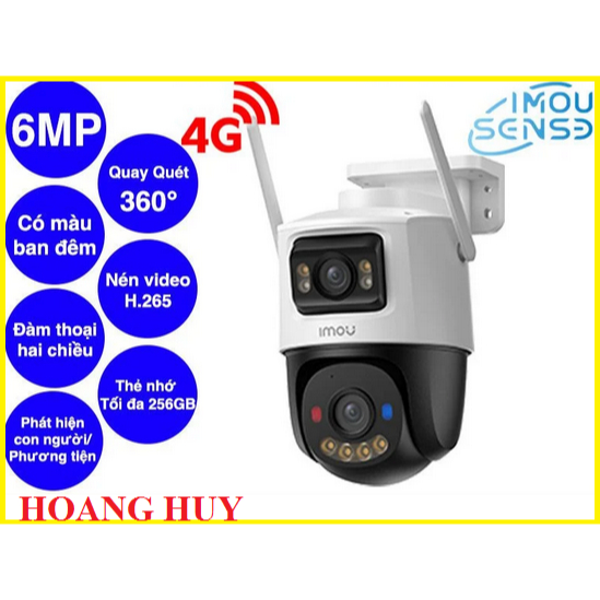 Camera IMOU 4g Cruiser Dual 2C 4G IPC-S7XCP-6M1TED-EU ( chưa bao gồm sim 4g )