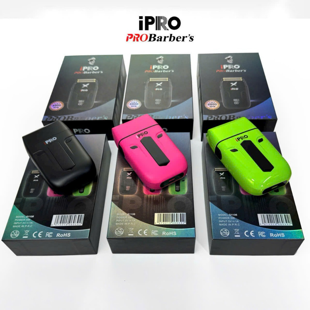 Máy Cạo Râu IPRO PROBarber's S1106 Không Rát Cạo Nhanh mô tơ 8500 rpm pin khỏe