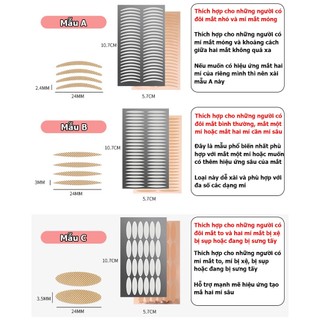 5 Miếng dán kích mí tàng hình (20 cặp / 1 miếng)