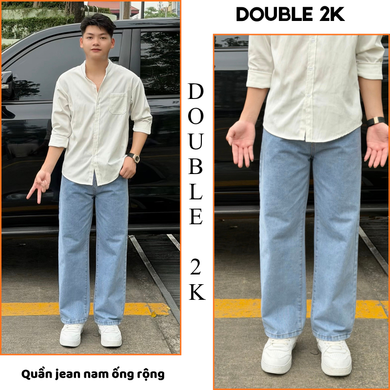 Quần Jean Ống Suông Nam Form Rộng Unisex – Chất Denim Dày Dặn, Phong Cách Streetwear 20TEEN STYLE