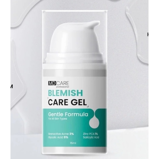 [CHÍNH HÃNG] Gel Chấm Mụn Hỗ Trợ Làm Dịu Và Cải Thiện Mụn Viêm MD CARE Blemish Care Gel 15ml