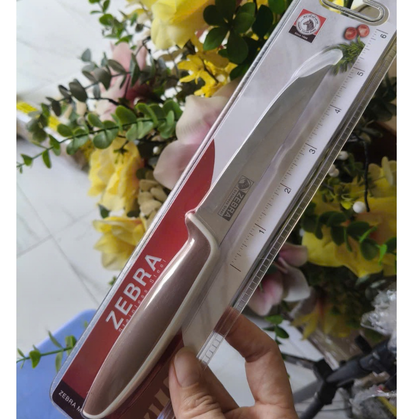 Dao Zebra inox cán nhựa lưỡi dao 4.5” - 990631 dòng dao Unity Chef cán xanh