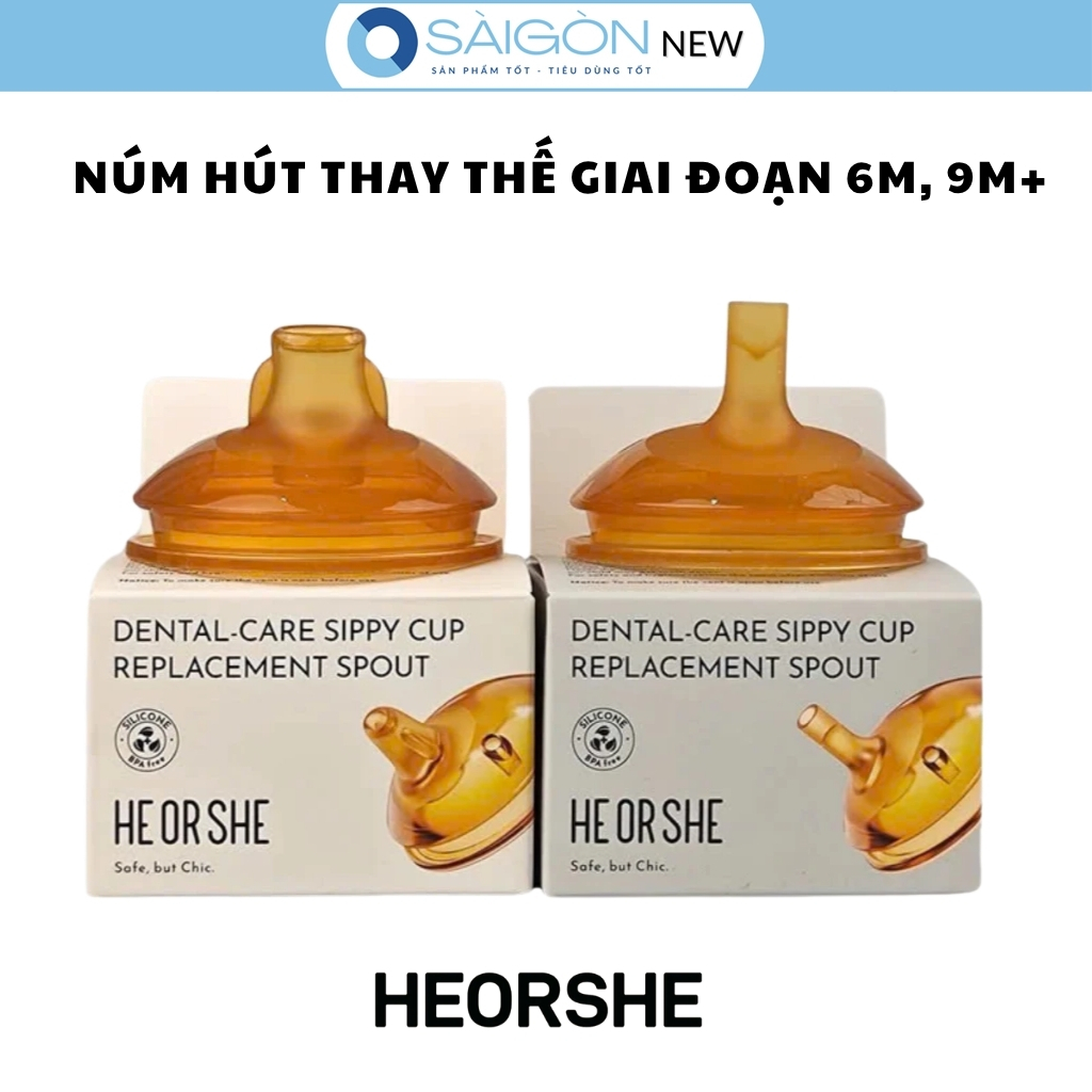 Núm Hút Thay Thế HEORSHE 2 Giai Đoạn - Phụ Kiện Thay Thế Bình Tập Hút, Uống Nước HEORSHE