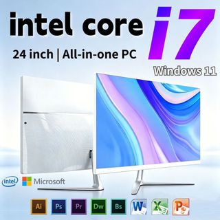 All in One PC 22/24 inch, Intel Core i7, với Bluetooth/Windows 11/MS Office, Bàn phím và chuột miễn phí
