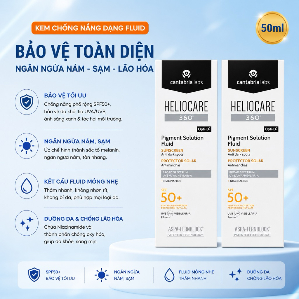kem chống nắng 𝐇𝐄𝐋𝐈𝐎𝐂𝐀𝐑𝐄 𝐏𝐈𝐆𝐌𝐄𝐍𝐓 𝐬𝐨𝐥𝐮𝐭𝐢𝐨𝐧 𝐟𝐥𝐮𝐢𝐝