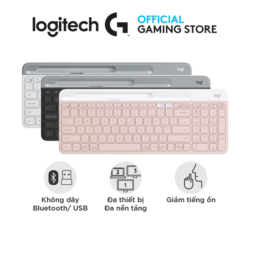 Logitech K580 Multi-Device Bluetooth Wireless Silent Keyboard with Logitech Flow Technology