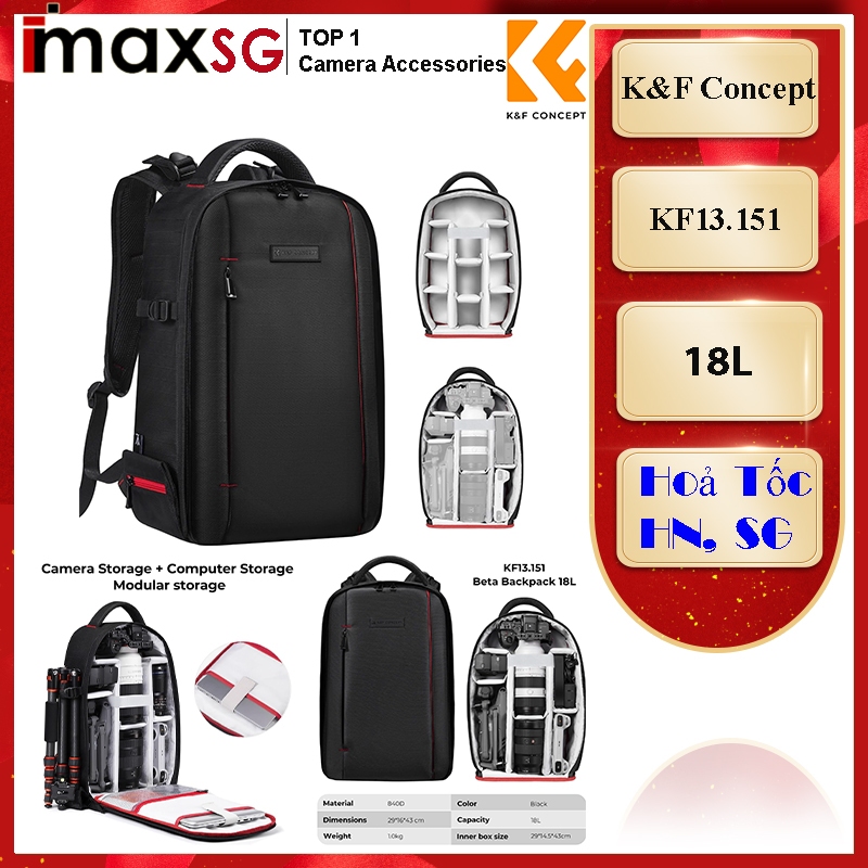 Balo đựng máy ảnh K&F Concept 18L-KF13.151
