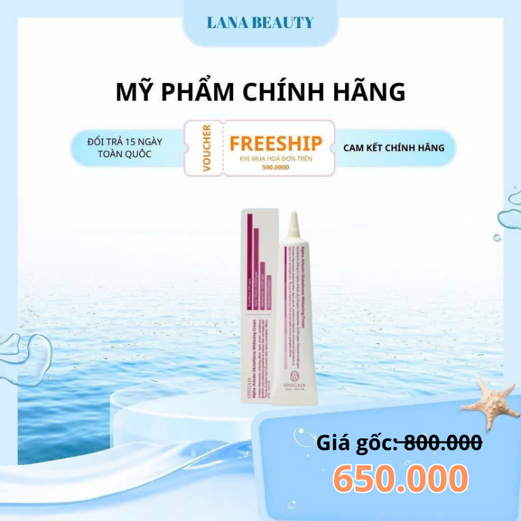 Kem dưỡng trắng da Alpha-Arbutin Glutathione Shegaia 40ml