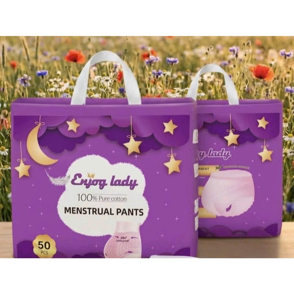 50 MIẾNG BVS DẠNG QUẦN ENJJOYLADY CAO CẤP SIÊU THẤM HÚT DÀNH CHO PHÁI ĐẸP SIZE(30-75)KG GIỐNG Y HÌNH