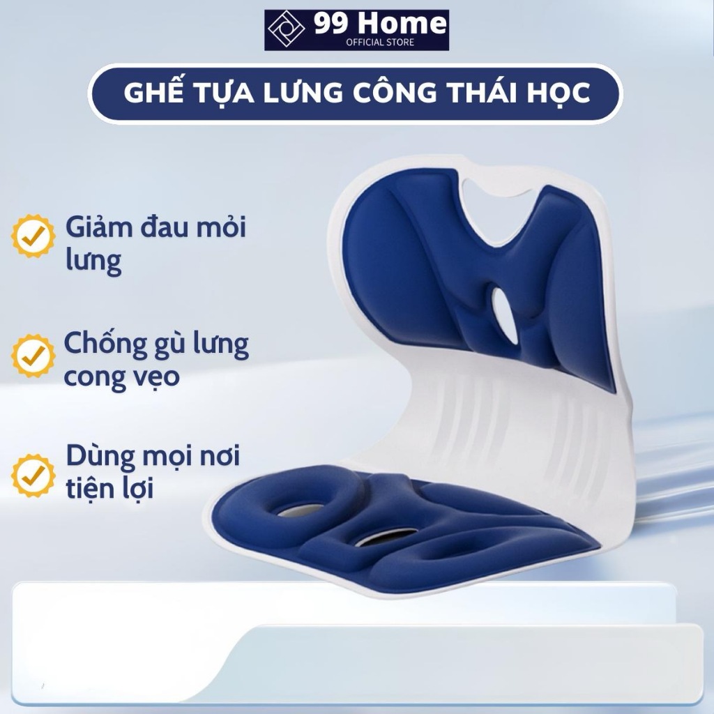 Ghế Tựa Lưng Chống Gù Ghế Công Thái Học Ứng Dụng 4 Sáng Chế Giảm Đau Mỏi Lưng