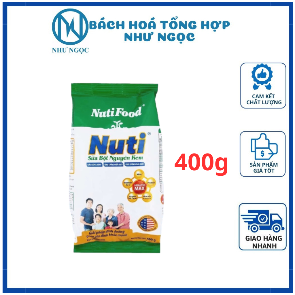 Sữa Bột Nguyên Kem NutiFood Túi 400g