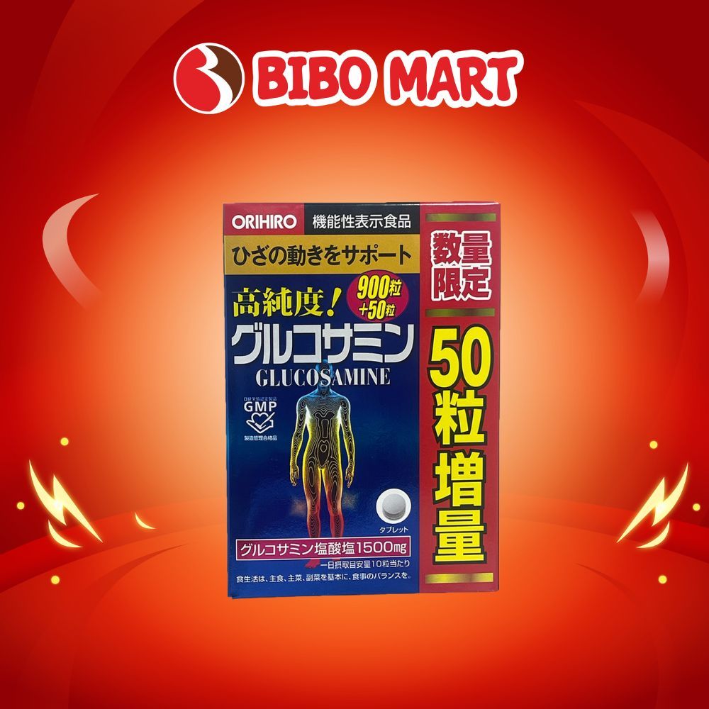 Viên Uống Glucosamine Orihiro Nhật Bản Hỗ Trợ Xương Khớp 950 viên - Bibomart