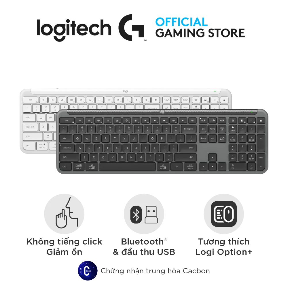 Logitech Signature K950 Wireless Keyboard - Multiple Device Connectivity, Quiet Typing & Clicking