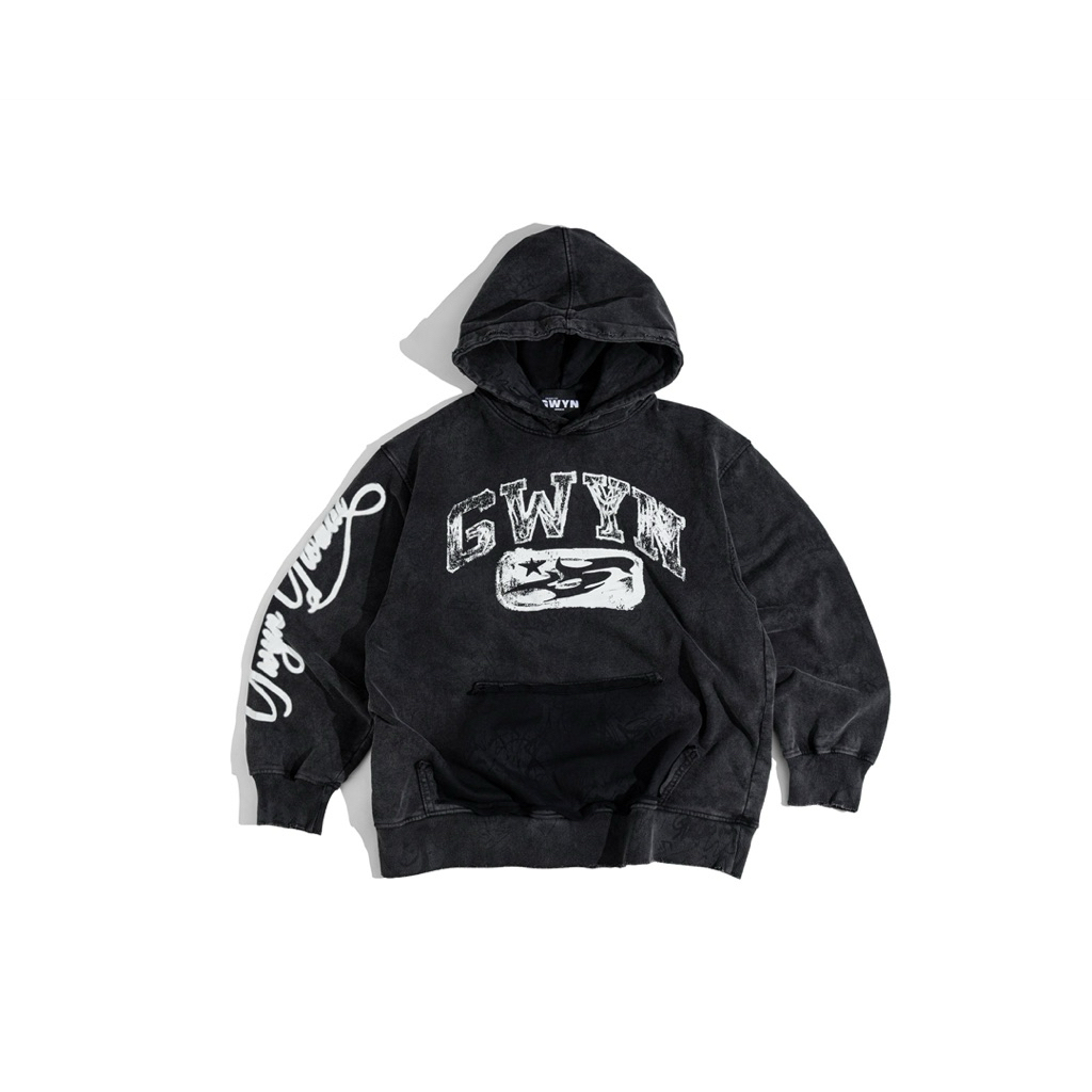 Áo hoodie unisex GWYN WASH LOGO HOODIE