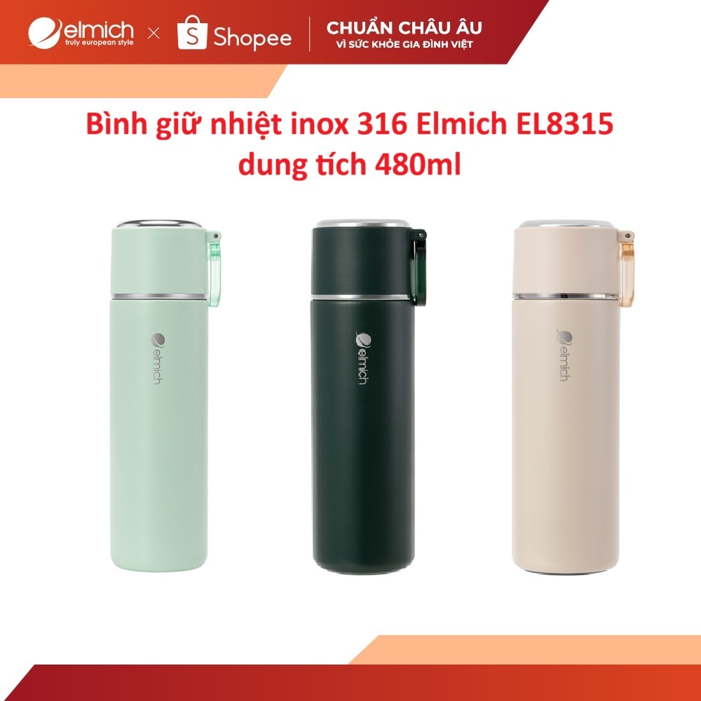 Bình giữ nhiệt inox 316 Elmich EL8315 dung tích 480ml