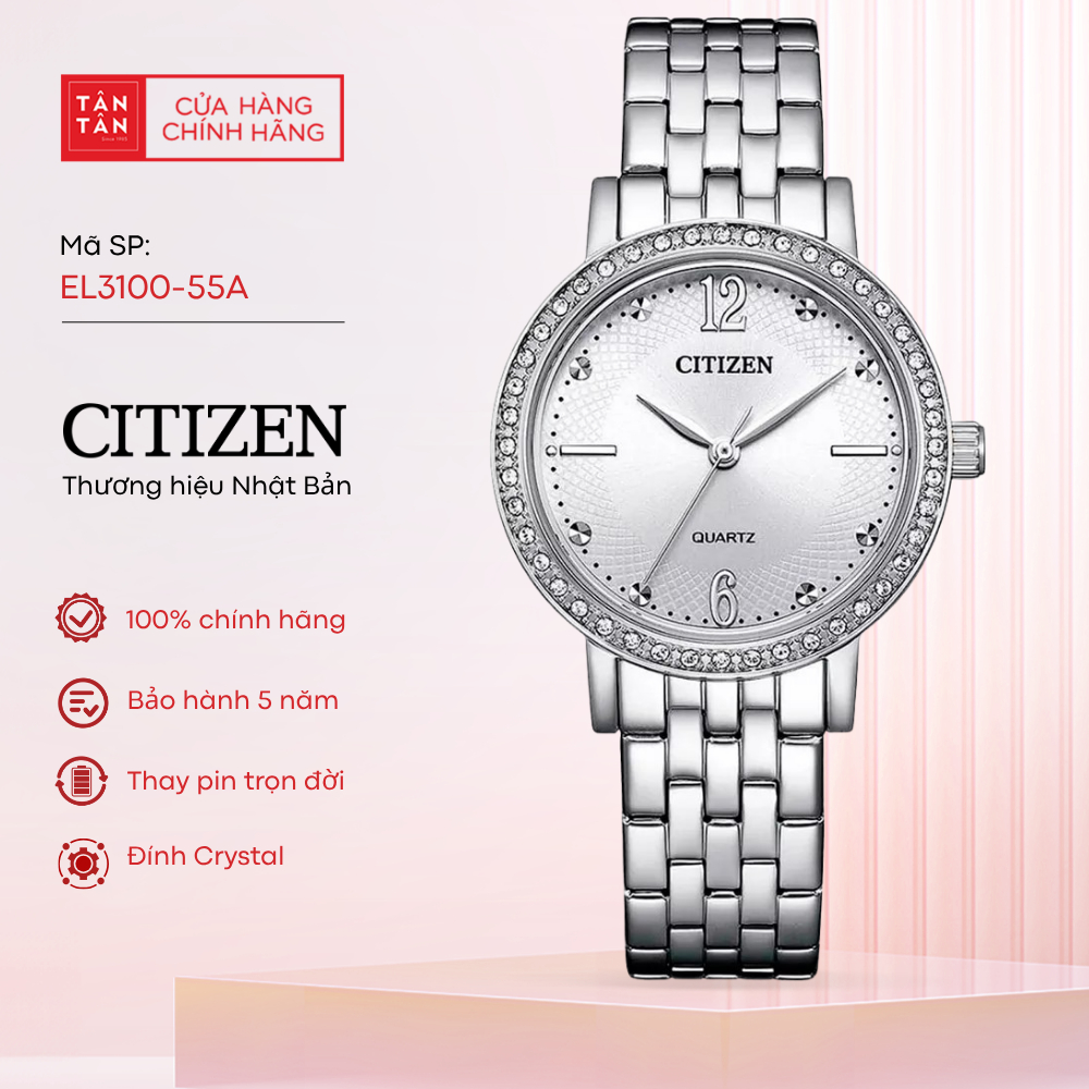 Đồng hồ Nữ Citizen  EL3100-55A Quartz 31mm - Đồng Hồ Tân Tân