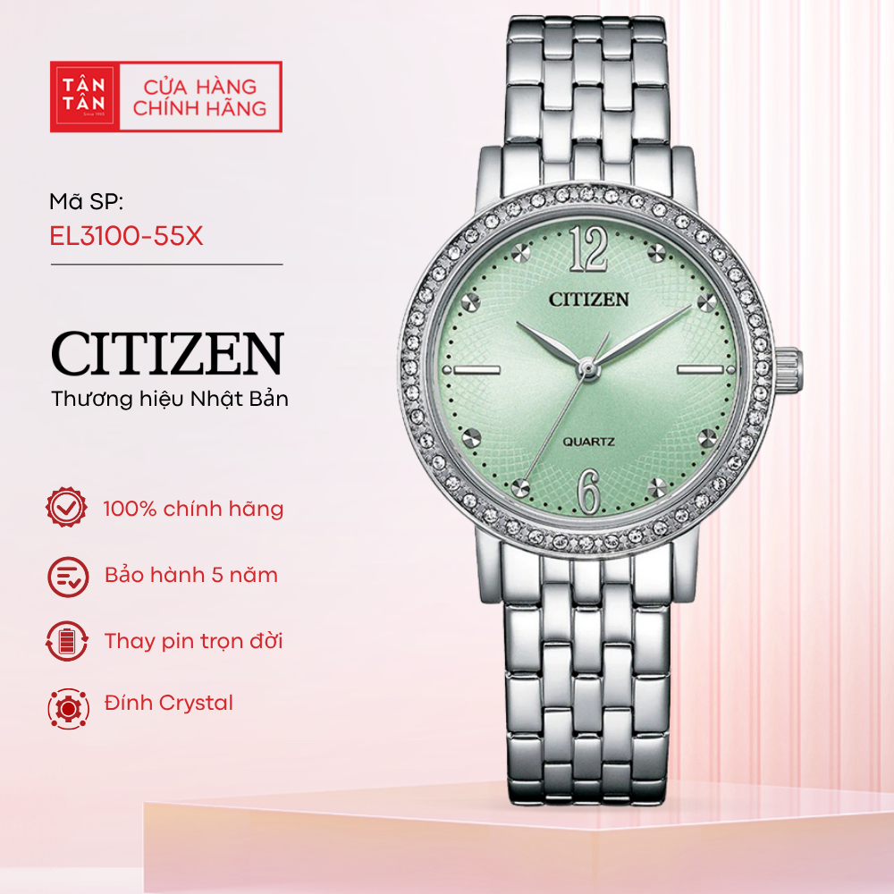 Đồng Hồ Nữ Citizen  EL3100-55X Quartz 31mm - Đồng Hồ Tân Tân