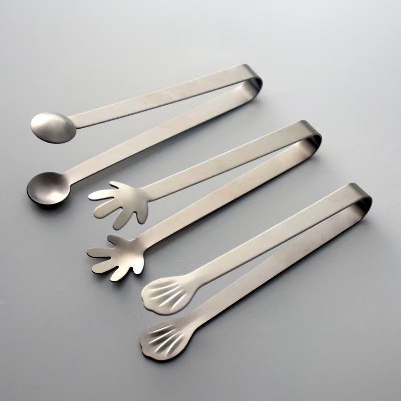 Kẹp đá mini bằng thép không gỉ, dày dặn, đa chức năng, kẹp thực phẩm, kẹp nướng BBQ, dùng trong nhà.