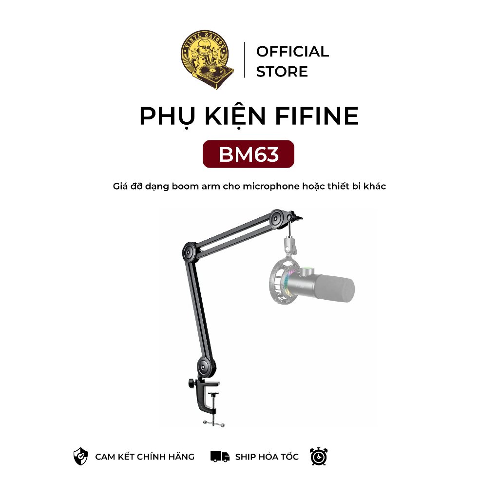 Giá đỡ FIFINE BM63 dạng boom arm dùng cho microphone hoặc thiết bị khác