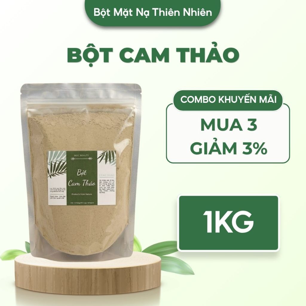 [1kg] Bột cam thảo Việt Nam nguyên chất hanmade, tắm trắng, đắp mặt, làm đẹp từ thiên nhiên - Bột mặt nạ thiên nhiên