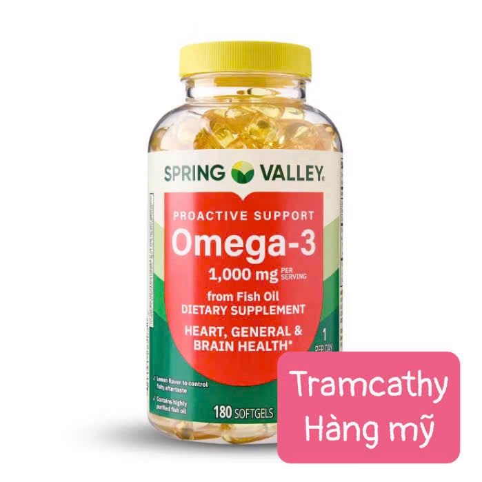 Spring Valley Omega-3 Fish Oil 1000 mg (645 EPA/310 DHA)