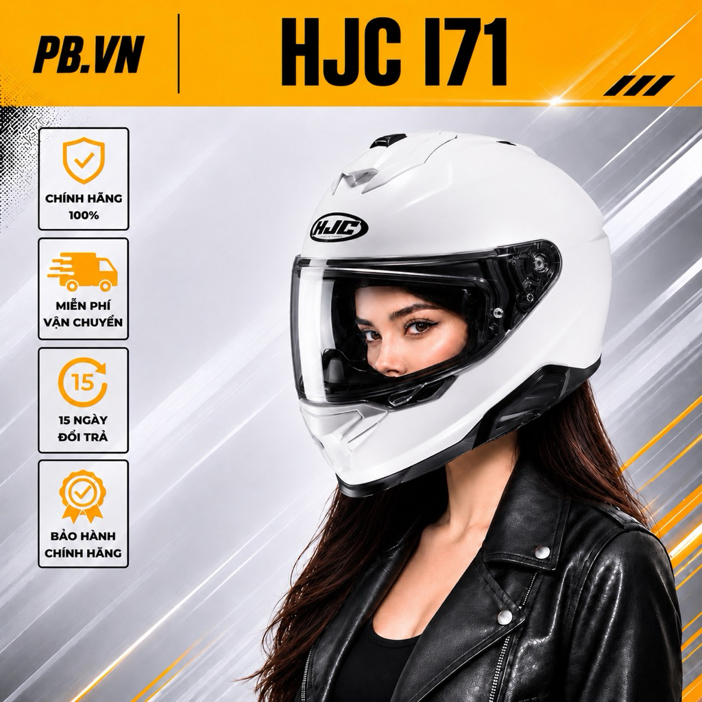 HJC I71 ECE22.06 Mũ Bảo Hiểm Fullface Kính Đôi Chính Hãng An Toàn