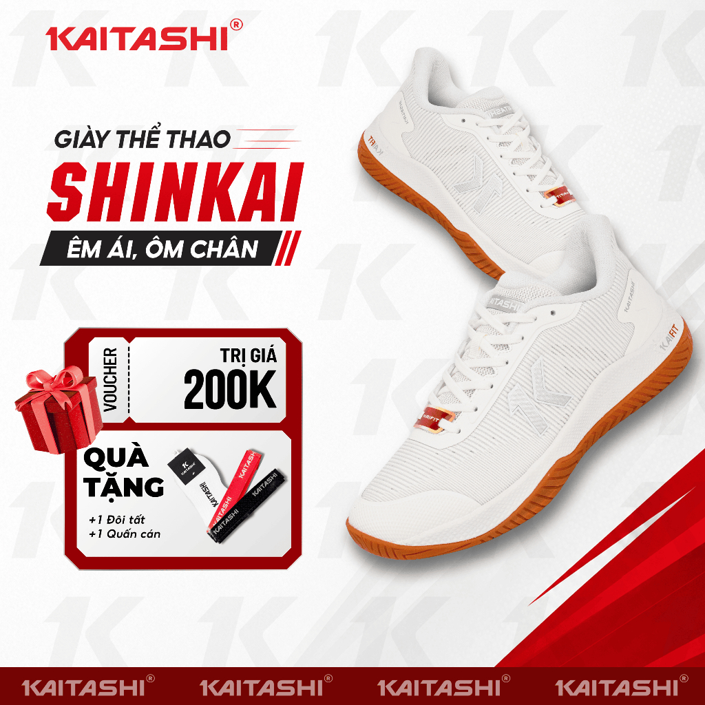 [KÈM 2 QUÀ] GIÀY PICKLEBALL KAITASHI SHINKAI, GIÀY CHUẨN THI ĐẤU ĐẾ CHỐNG MÀI MÒN, SIÊU BỀN, ÊM CHÂN