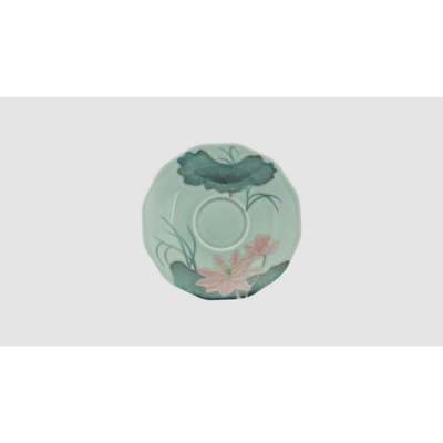 Dĩa Lót Sứ 15 cm - Sứ Cao Cấp Minh Long - Trang Trí Sen