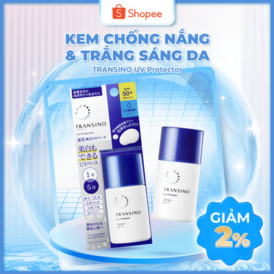 Kem Chống Nắng Vật Lý Phổ Rộng, Hỗ Trợ Trắng Sáng Da UV TRANSINO - TRANSINO UV PROTECTOR 30ml