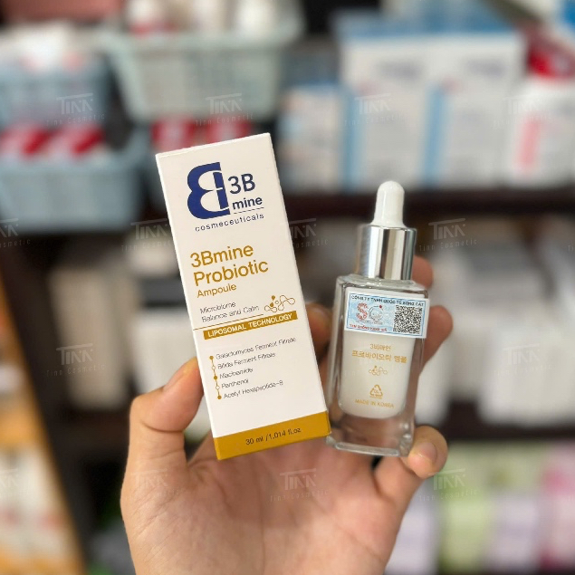 [Hàng cty] 3BMine Probiotic Ampoule 30ml - Tinh chất cấp ẩm, làm dịu, cân bằng vi sinh cho da