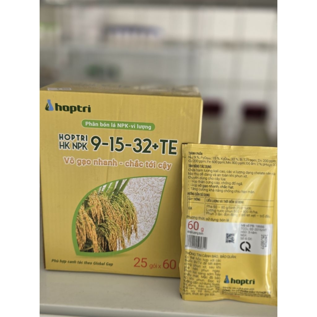 combo 10 gói phân bón lá Npk Vi lượng 9-15-32+TE gói 60g
