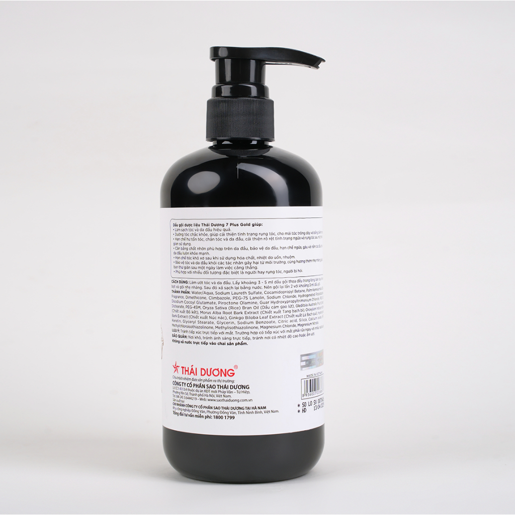 [Live] Dầu gội dược liệu Thái Dương 7 Plus Gold 250ml/500ml cho tóc khô xơ, hư tổn tặng tuýp Thái Dương 7 Plus 50m | BigBuy360 - bigbuy360.vn