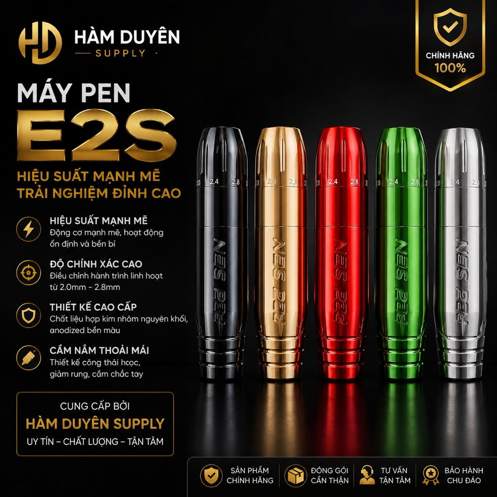Máy Pen E2S Điều Chỉnh Được Stroke Kim Trên Thân Máy - Máy Pen E2S - DCPX HÀM DUYÊN