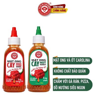 Mật ong cay Honimore Natural & Healthy 300g - Chấm Bùng vị cho BBQ, Gà Rán, Pizza